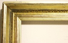 SUPERB ANTIQUE FITS 10 X 14 LEMON GOLD GILT PICTURE FRAME VICTORIAN WOOD SQ NAIL picture