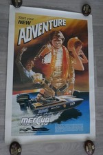 Vintage 1970's Powerboat Racing Poster MercCub Mercury Outboard Motor 25 x 38 picture