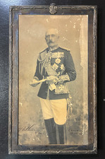 1908 Signed Prince Arthur Photo Victoria Son Sterling Silver Cypher Frame WWI picture