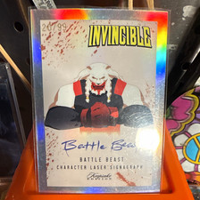 Invincible Signagraph Battle Beast #338 RARE Limited to (20/99) HOLO Card. picture