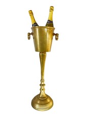Floor Standing Antique Rustic Champagne Ice Bucket Distressed Look Wine Cooler picture