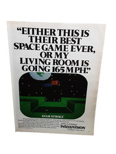 1982 Intellivision Star Strike Video Game Mattel Print Ad Original 80s picture