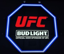 Bud Light UFC Official Sponsor MMA Octagon LED Beer Sign 24x24” Brand New In Box picture