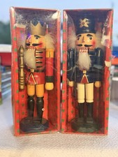 Two Vintage 90s Builders Square Christmas Nutcrackers  picture