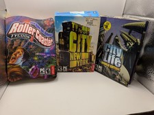 PC Game Lot SimCity 4 Deluxe RollerCoaster Tycoon 3 Tycoon City New York picture