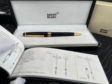 Montblanc Meisterstuck Black Classique Ballpoint Pen 164 Gold Finish-New Box picture