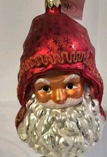 Vintage 1997 Christopher Radko Jolly Elf Santa Christmas Ornament picture