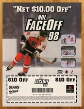 1998 NHL FaceOff 98 Vintage Print Ad/Poster Sports Hockey Video Game Promo Art picture