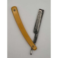 Wilbert Cutlery Chicago High Art Straight Razor Yellow Celluloid Scales Antique picture