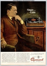 Garrard SL95 Synchro Turntable Sinatra Illustration Vintage 1968 Advertisement picture