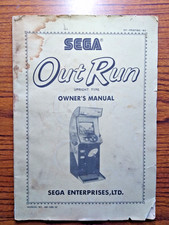 Sega Out Run Arcade Game Manual Original 1986 Video Model With Diagram WORN picture