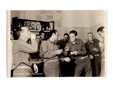 WWII WW2 Original Photo 'Officer's Bar, Palermo' 1940s *READ* picture