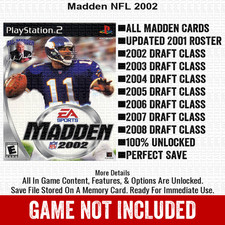 Madden NFL 2002 PS2 Playstation Roster Season Player Update Memory Card picture