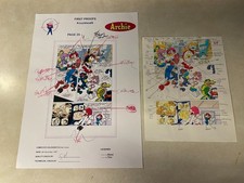 Sonic the Hedgehog KNUCKLES #9 ART original PROOF and COLOR GUIDE Dimitri VECTOR picture