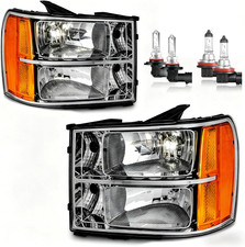Headlights with High/Low Beam Bulbs for 2007-2013 GMC Sierra picture