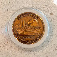 Noble Eagle Enduring Freedom Sept. 11, 2001 Defenders of Freedom Coin picture
