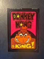 1982 Topps Donkey Kong Sticker Nintendo Mario Puzzle DONKEY KONG IS KING picture