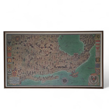 1539-42 Spanish Conquistador Coronado Pictorial Map Don Perceval Lithograph picture