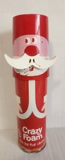 Rare Vtg 1960's Crazy Foam Can with Santa Face - Empty Has Rust Hole on bottom picture