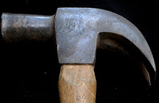 2 VINTAGE ENGLISH BRADES HEAVY DUTY CARPENTERS HAMMERS-26+22oz-w/HICKORY HANDLES picture