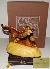 The Art of Disney Wooden TIGGER + ROO Skiing Ltd Ed Walt Disney WDCC Classics 🌺 picture