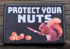 Protect Your Nuts Morale Patch Hook and Loop Funny Army Custom Tactical 2A Gear picture