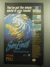 1993 FCI SimEarth Video Game Ad - You've got the whole world in your hands picture