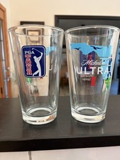 2 Michelob Ultra, Florida ~ PGA Tour~ Golf, Beer Glasses picture