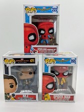 Funko Marvel Spider-Man Yellow Coat #265 - Spiderman Homemade Suit #222 - MJ 471 picture