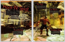 Splatterhouse Hack N Splat Video Game Promo 2008 2Page Advertisement picture