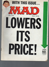 MAD Magazine Issue No. 179 December 1975 Alfred  Newman inflation great picture