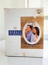 VTG Y2K Burnes of Boston Silver Oval Tabletop Picture Frame 8x10 NOS picture