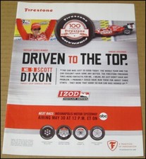2010 Scott Dixon Firestone Tires Print Ad Advertisement IndyCar Series Izod VTG picture