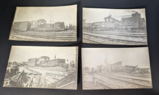 Antique Railroad Train Wreck Photos Derailment Cleanup Crane No 725 1920s Lot 4 picture