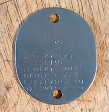 WWII (1946) USMC Original Dog Tag Josephina Obe 607383 E 6/46 Type O picture