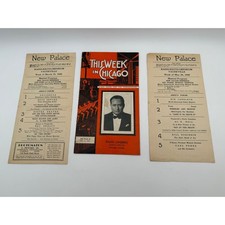Vintage 1930-1932 Chicago Ephemera RKO Vaudeville Programs & Palmer House Guide picture