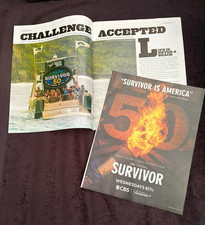 SURVIVOR 50 2026 Emmy ad & article with cast, Jeff Probst, Behind the Scenes picture