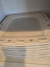 Longaberger Classic Blue Soft Square Large Dinner Plate picture