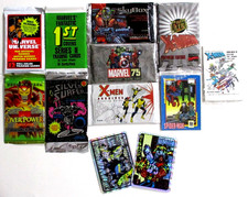 MARVEL CARDS PACK LOT OF 10-UNIVERSE 1-SILVER SURFER-75TH & X-MEN+2 Vend Prisms picture