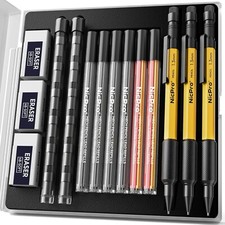 3 PCS 1.3 Mm Mechanical Pencil Set with 72 Lead Refills, 3 Eraser - Weatherproof picture