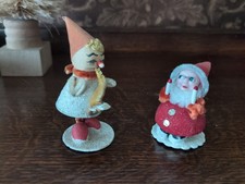Vintage Christmas Putz Chenille Elf Gnome Sax Musician Japan picture