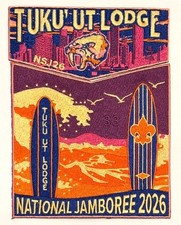 BOY SCOUT OA TUKU'UT 33 BSA GREATER LOS ANGELES CA 2026 JAMBOREE 2-PATCH SURF picture