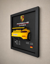 Porsche 718 Cayman GT4 RS 3D Framed Wall Art Display Spec Board Car Decor  picture