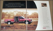 1997 GMC Sierra Pickup Truck 2-Page Print Ad 1996 Automobile Car Advertisement picture