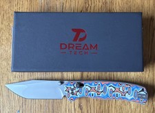 Dream Tech D4508MBO Pocketknife Axis Lock 14C28N Tanto Blade G10 Manual picture