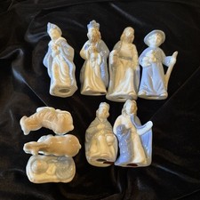 1987 Lefton Porcelain Nativity Figurines - 9 Pieces picture