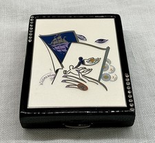Gemini By Erte 2004 Art Deco Estee Lauder Zodiac Powder Compact Empty No Box picture