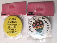 Vth 1970s Computer Humor Pinback Button To Err is Human Novelty Pin Plus Bonus  picture