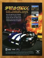 Breakneck PC 2000 Vintage Video Game Print Ad/Poster Official Racing Promo Art picture