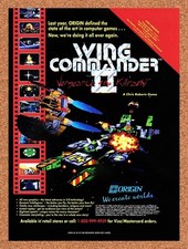 1990 Wing Commander 2 Vengeance Of The Kilrathi PC Original Ad / Retro Promo v1 picture